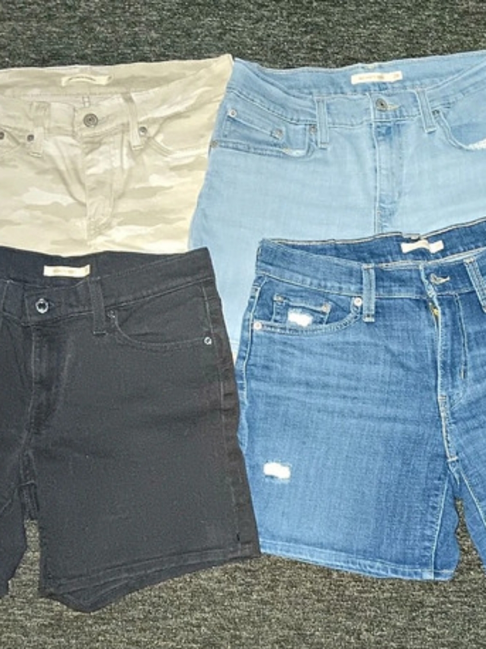 Lot of 4
Levi's Mid Length Denim Shorts 28
